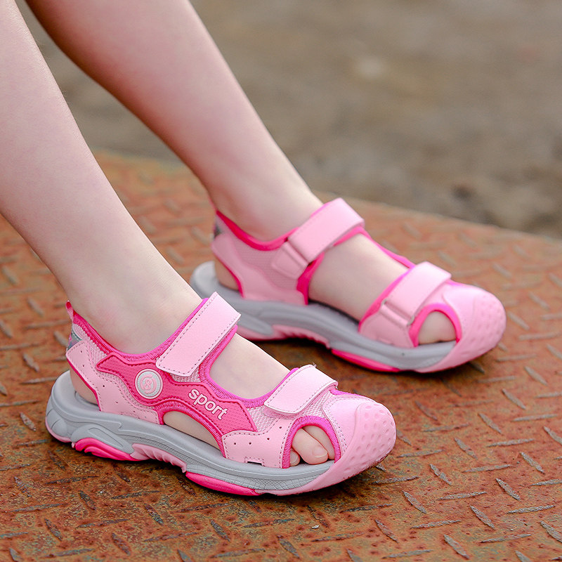 迪卡侬儿童凉鞋女童鞋子2021夏季新款中大童防滑男孩包头休闲凉鞋