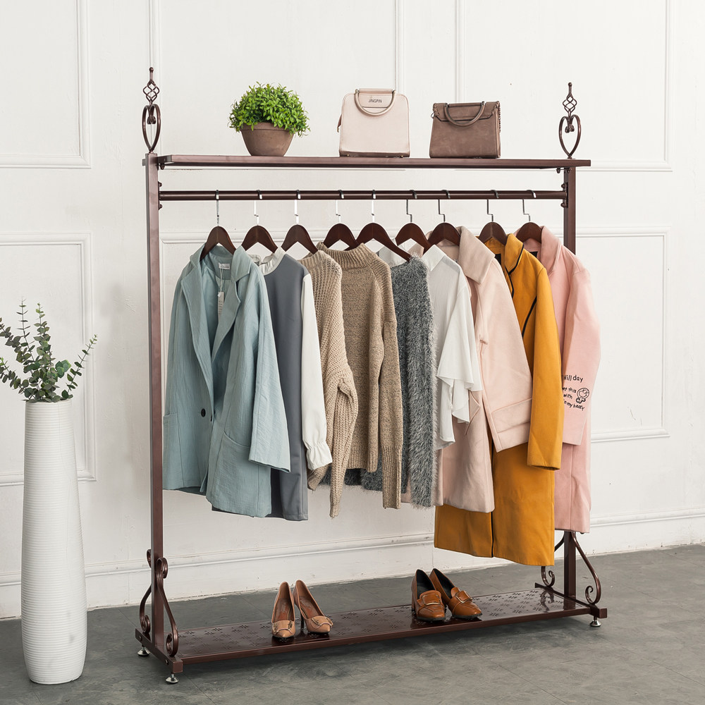 单杆式晾衣架落地简易晾衣杆室内晒衣架卧室凉衣架衣服架子挂衣架