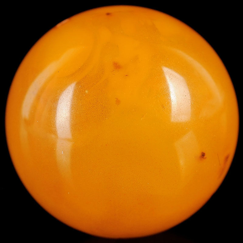 9.79克 26mm大颗鸡油黄琥珀圆珠