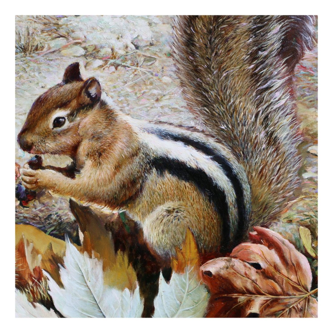 (朝鲜)郑英玉《小松鼠》万寿台创作社 大卫画廊