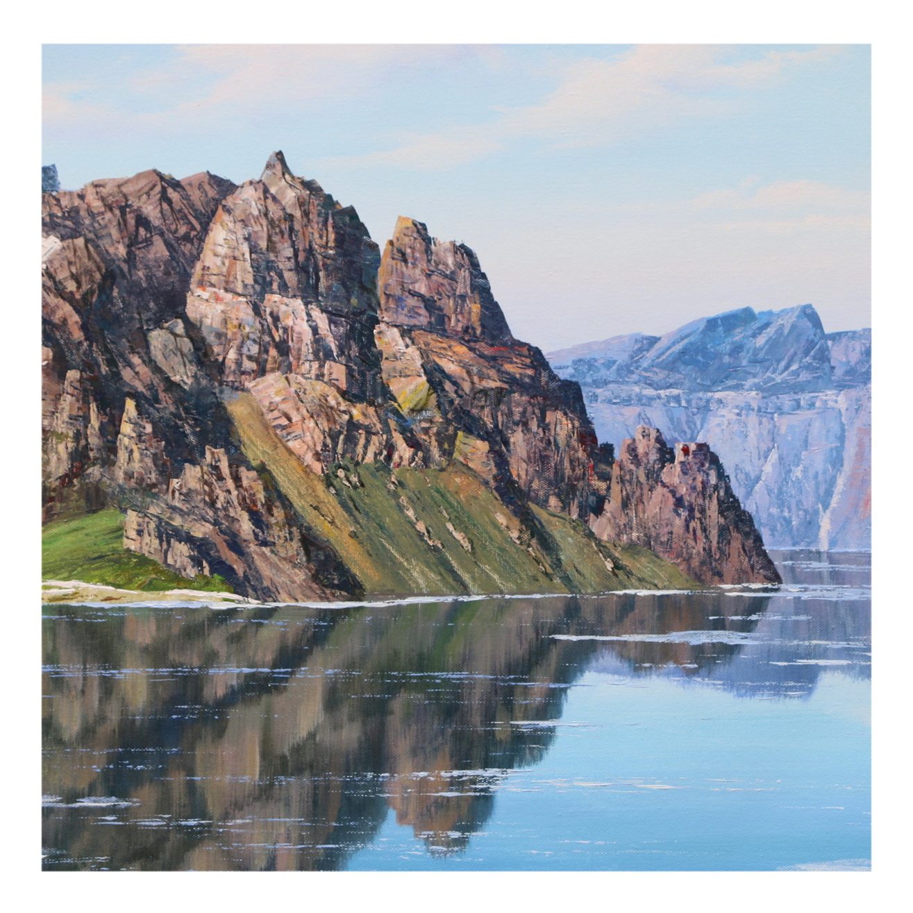 (朝鲜)人民艺术家 李春植《天池-聚宝盆》白虎美术创作社