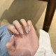 【海盐夏沫】夏日冰凉清新冰透蓝渐变纯手工穿戴甲水润显白美甲