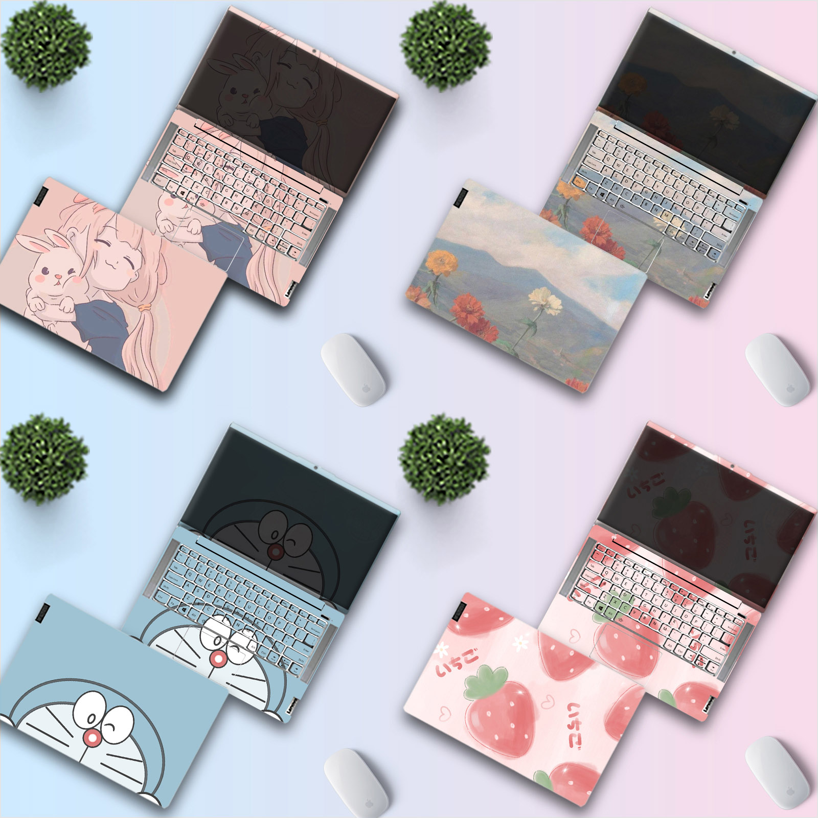 电脑贴纸适用联想小新air14笔记本pro13保护膜2020新款华硕156寸全套