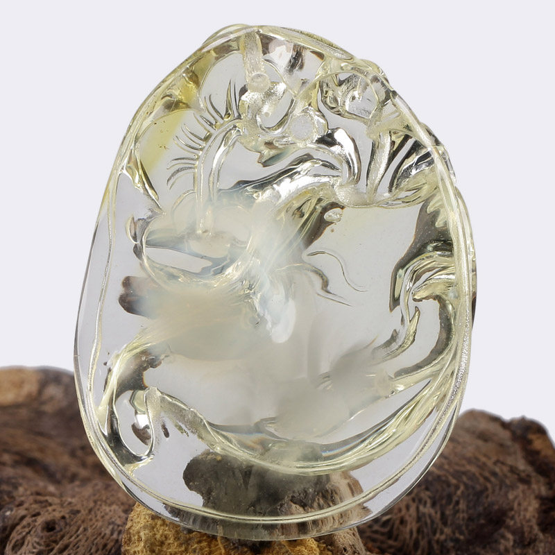 5g 天然琥珀 明珀人生如意挂件 玲珑剔透 h0030