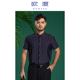 OUHTEU/欧度男士短袖衬衫条纹商务宽松版夏季