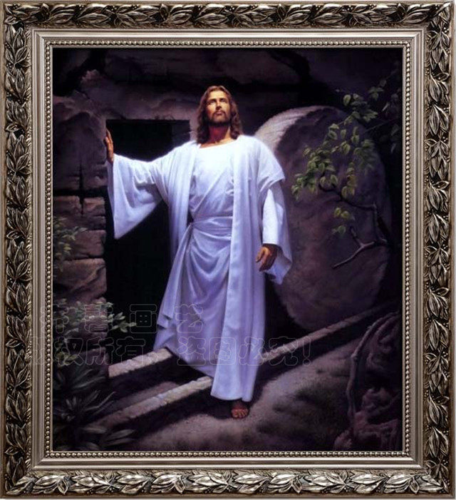 美美网 - 领优惠券购物网 居家 手绘现代简约高档有框人物宗教耶稣自