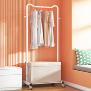 Second net clothes rack floor-to-ceiling bedroom household clothes drying rod hanger indoor simple storage clothes rack coat rack