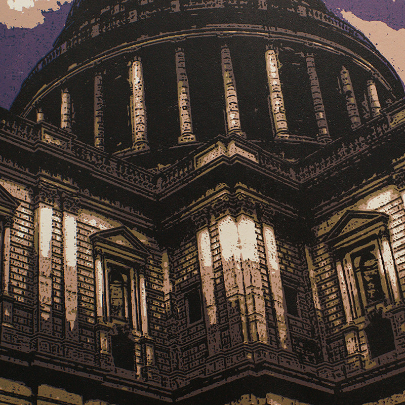 【版画】焦志强《仰望》|套色木刻版 |24/100版