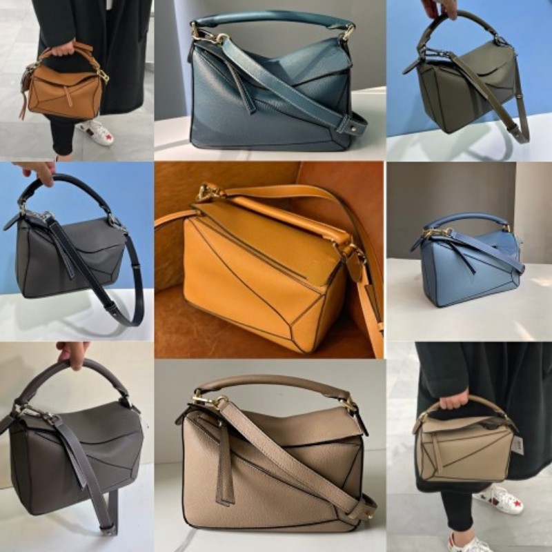 外贸包包罗家经典puzzle 荔枝皮几何包单肩斜挎手提包潮流包包