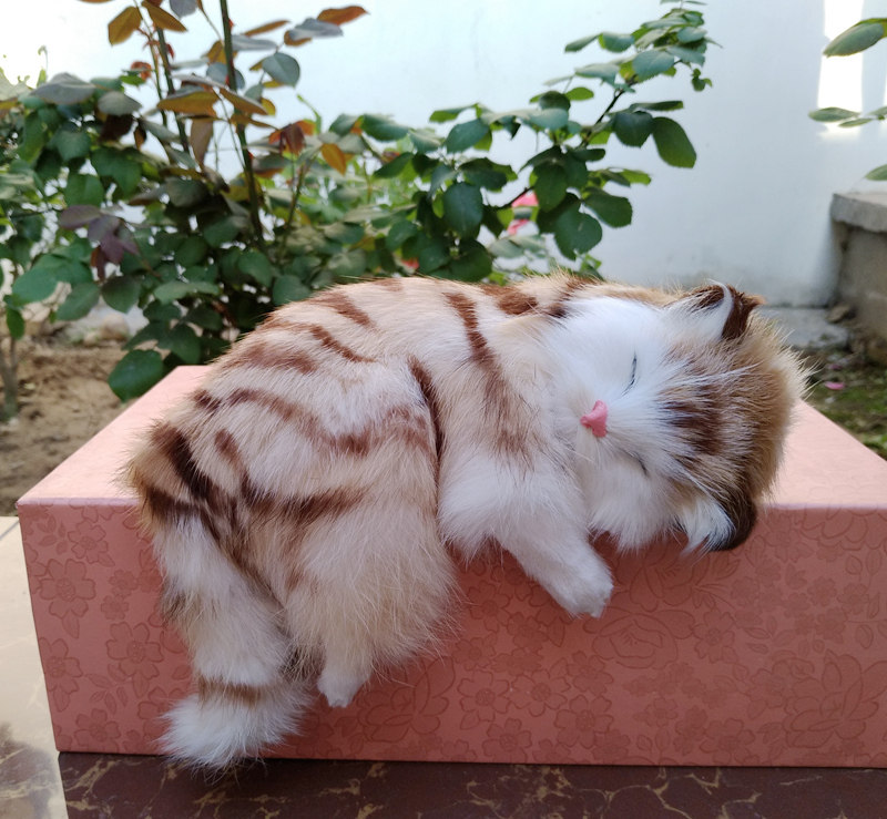 仿真猫咪电视挂猫汽车摆件客厅家居饰品摆件礼品生日礼物工艺品_不