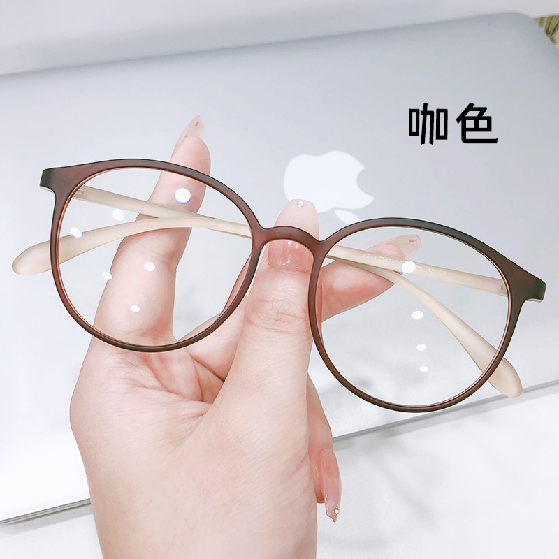 超轻TR90圆框眼镜架电脑抗蓝光防辐射女学生近视可配有度数韩版潮