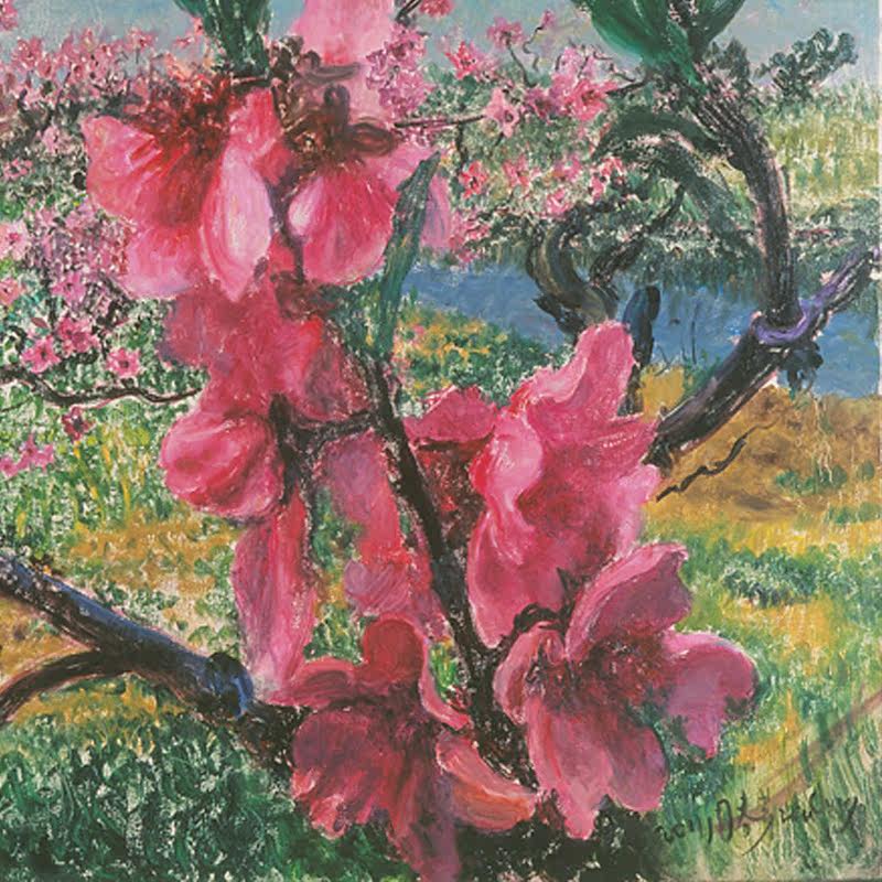 artgogo周春芽签名限量版画《粉红色的桃花》27/66