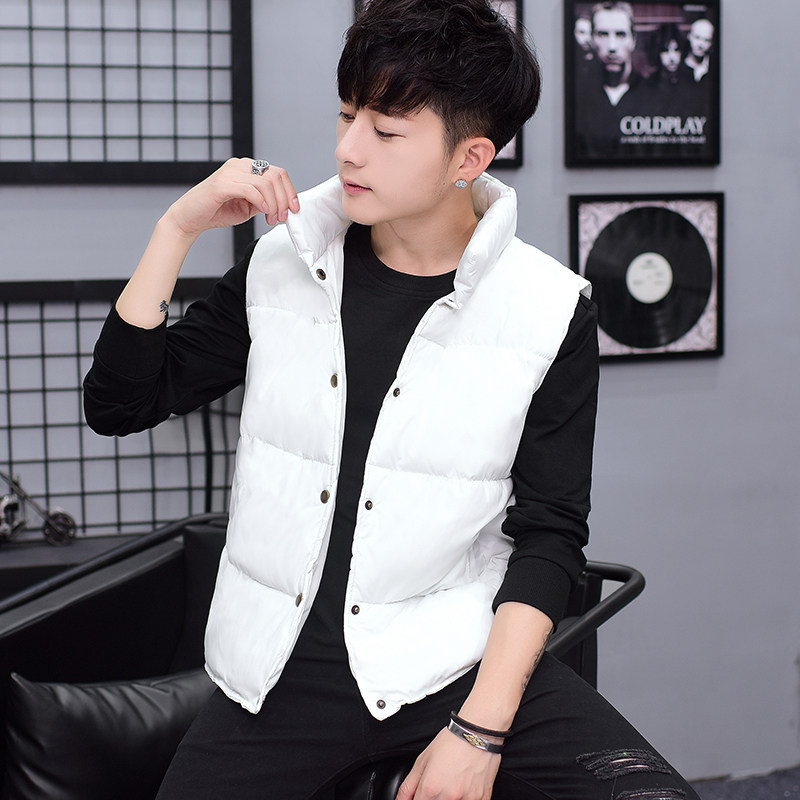 男士外套馬甲秋鼕季韓版潮流帥氣2017新款坎肩棉衣服男裝羽絨短款