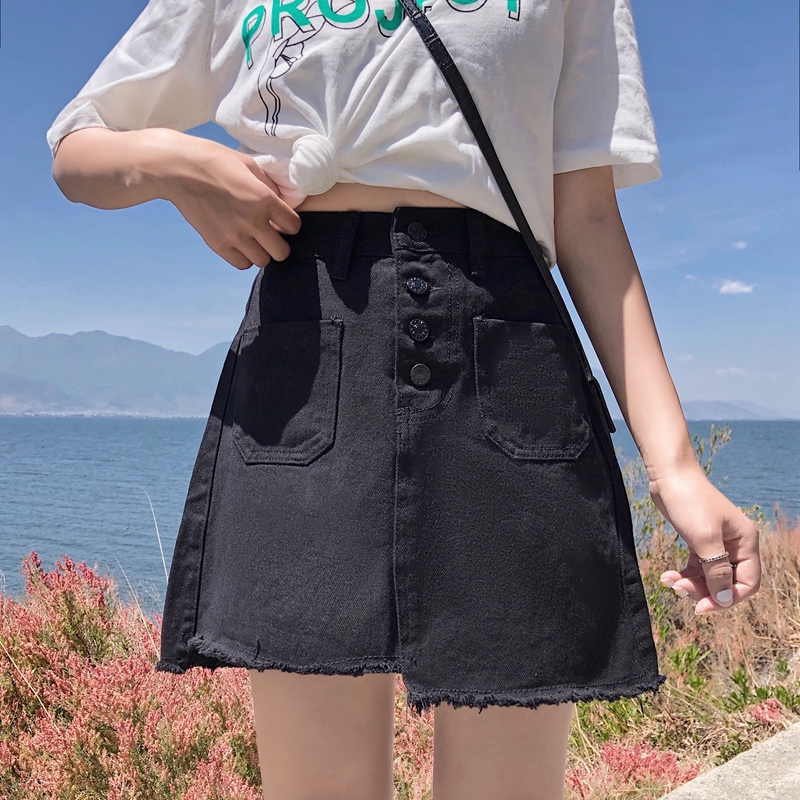 牛仔半身裙女夏季2020新款大码高腰显瘦黑色不规则包臀a字短裙子在类目 女装/女士精品, 半身裙中 - 来自Buy2taobao.com提供专业的淘宝代购服务