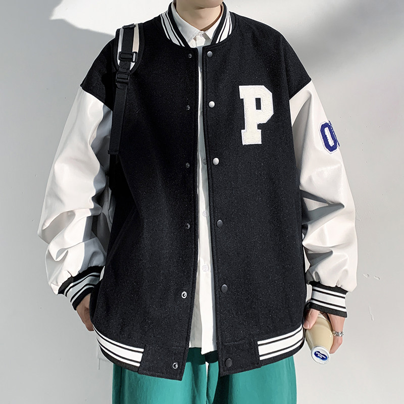智快鱼常春藤学院风日系慵懒风官方旗舰店官网男装堡狮龙夹克外套