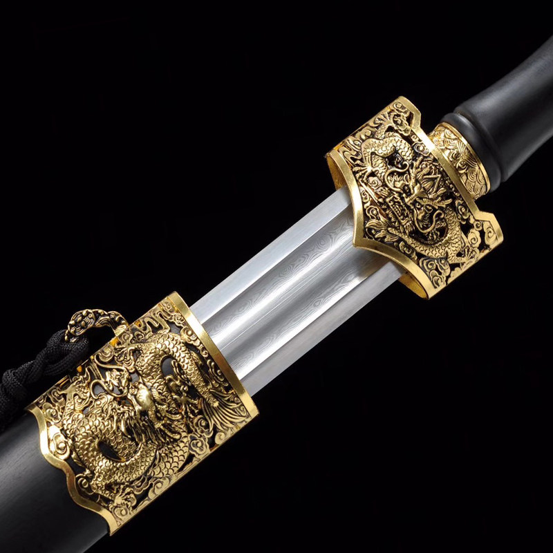 龙泉剑 开刃 正宗 花纹钢_龙泉正宗赵云剑双槽花纹钢烤红古剑镇宅辟邪