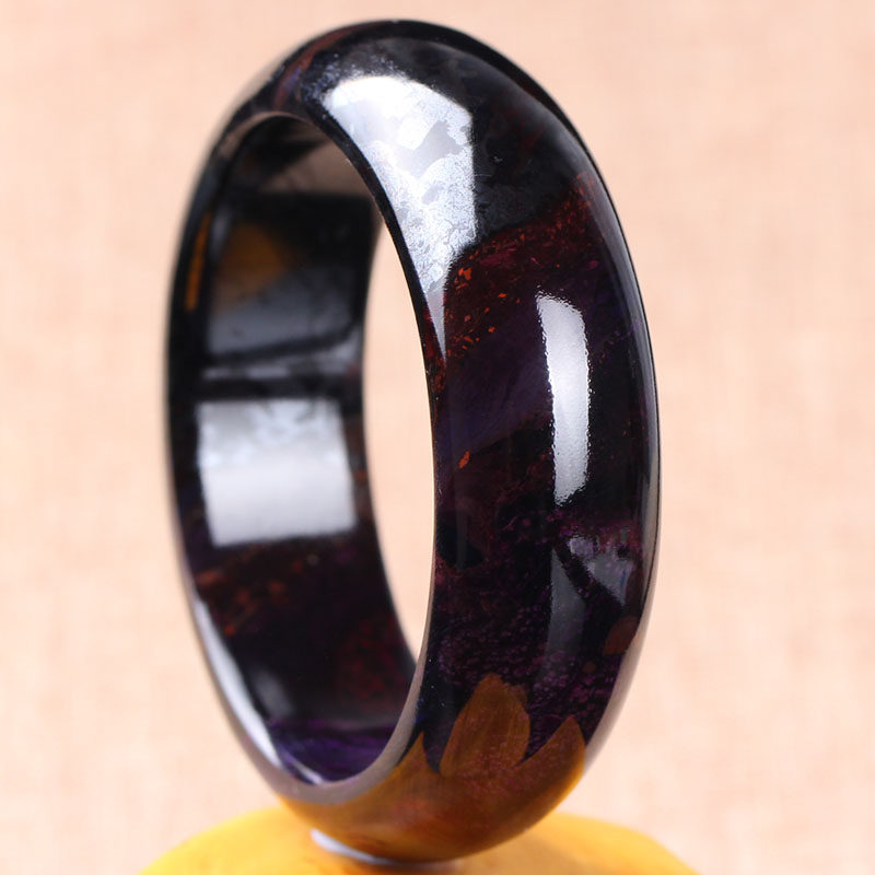 天然极品皇家紫舒俱来手镯 内径--59mm
