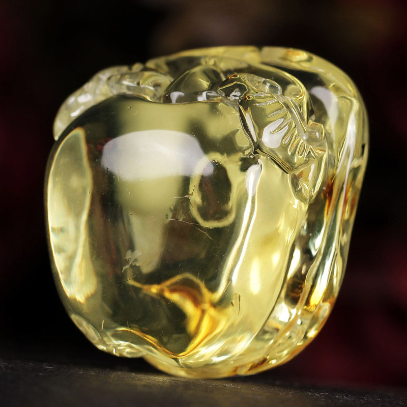 天然琥珀 17g金珀平安挂件 色泽通透 晶莹细润 色彩淡金 h0217