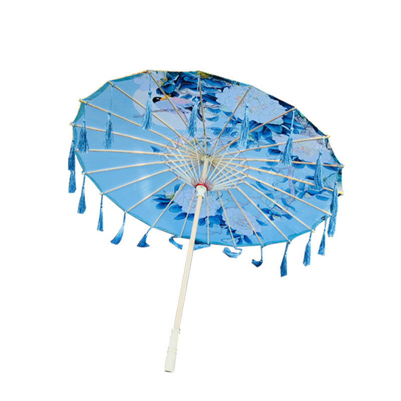 彼岸花汉服花伞油纸伞古装女cos古风流苏拍照道具伞舞蹈伞装饰伞_8折