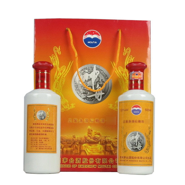 【淘酒中国】09年53度500ml特制加字茅台神舟酒两瓶 (024)2