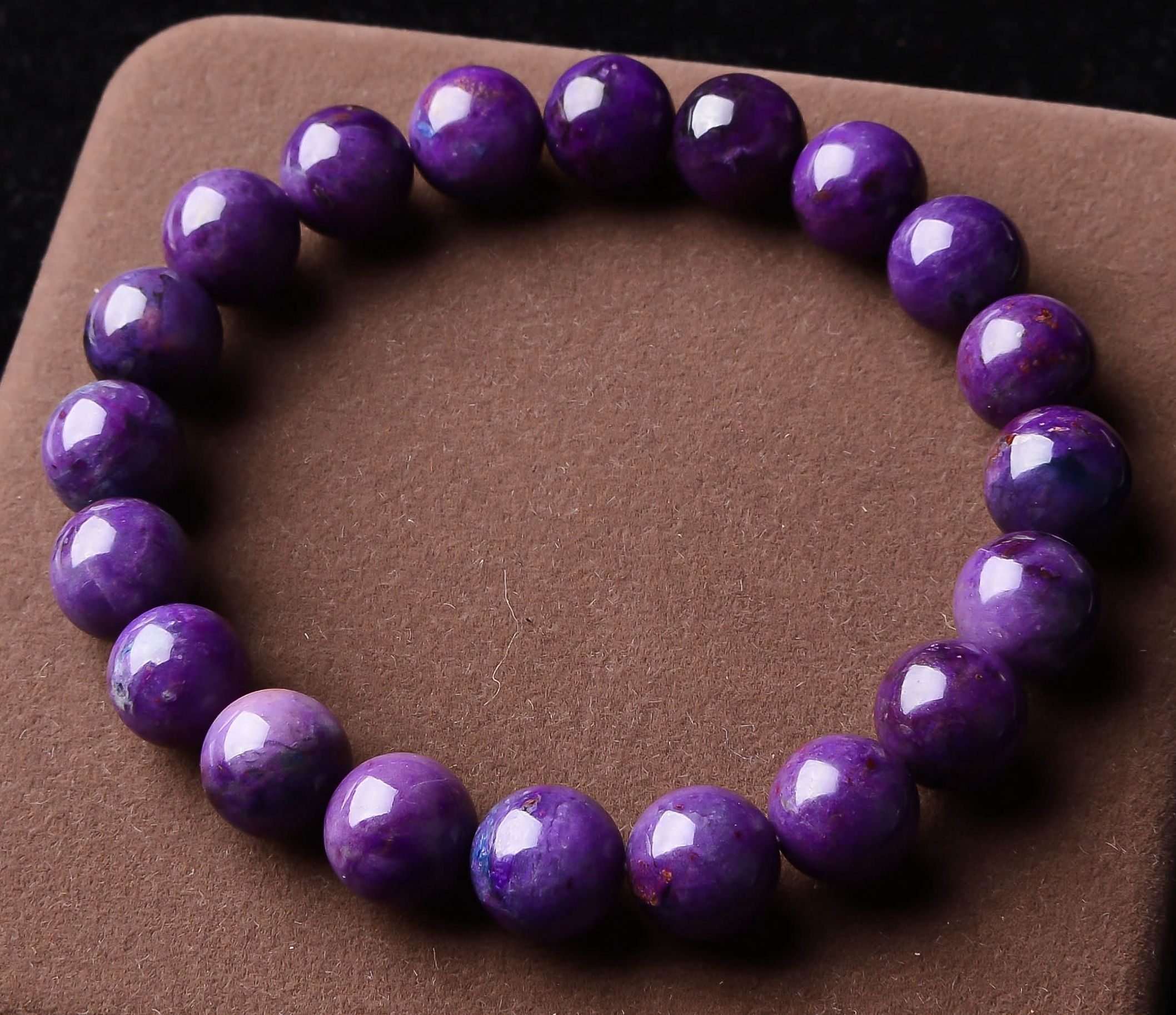 精选精品 天然樱花紫舒俱来手链 品质细腻 紫润 10mm