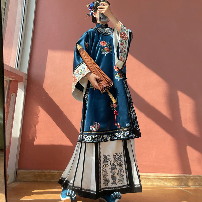 南雅集原创古董衣复原款重工刺绣清汉女装上衣尾款不是汉服