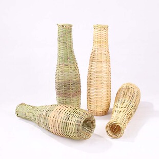 手工编织自制竹编黄鳝笼泥鳅笼自动捕鱼笼诱饵笼虾笼捕鳝笼子倒须