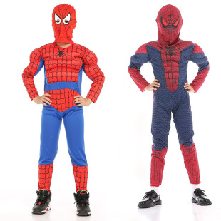 2018新款万圣节服装儿童cosplay角色扮演超级英雄蜘蛛侠肌肉服