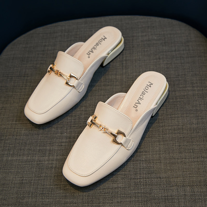 包头半拖鞋女中跟