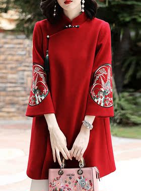 唐装女新长款