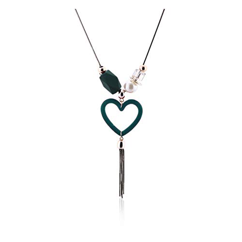 URUHR Acrylic Necklace Resin Heart Pendant Tassel Long Sweat|msdalam kategori Butik wanita / wanita, Bra - dari Buy2taobao.com untuk memberikan perkhidmatan ejen Taobao profesional membeli