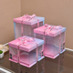 烘焙包装渐变色半透明蛋糕包装盒6/8/10/12寸单层双层加高方形盒