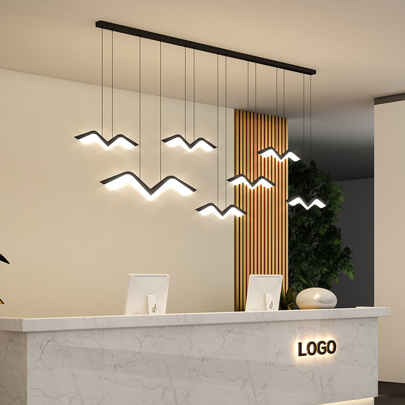 红海鸥餐厅吊灯客厅灯2021年新款简约现代工程酒吧公司吧台前台吊灯具