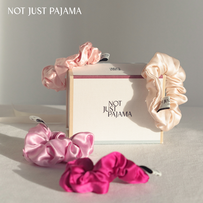 节日礼物』NotJustPajama小心意礼品特辑小号真丝复古发圈礼盒