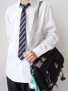 木村叔dk日系制服基础款白色衬衫男长袖秋季内搭领带衬衣夏季短袖