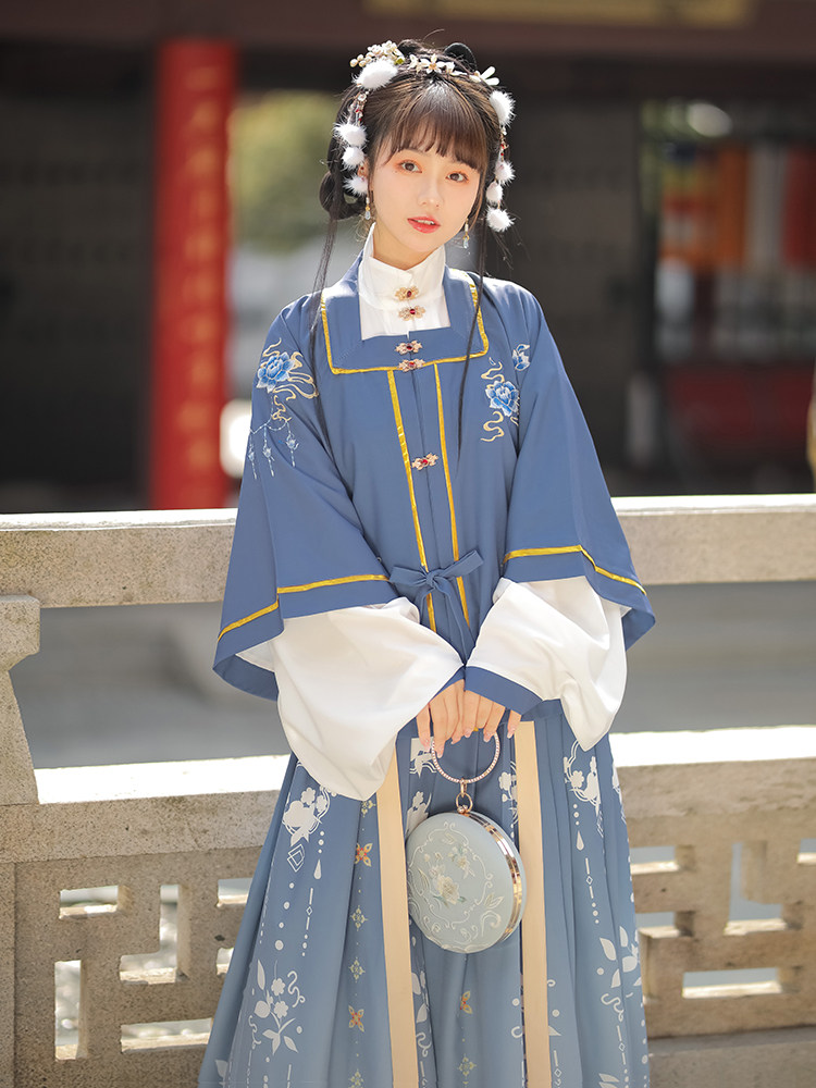 香雪屿明制汉服女正品原创中国风改良齐腰褶裙超仙古装全套秋冬款