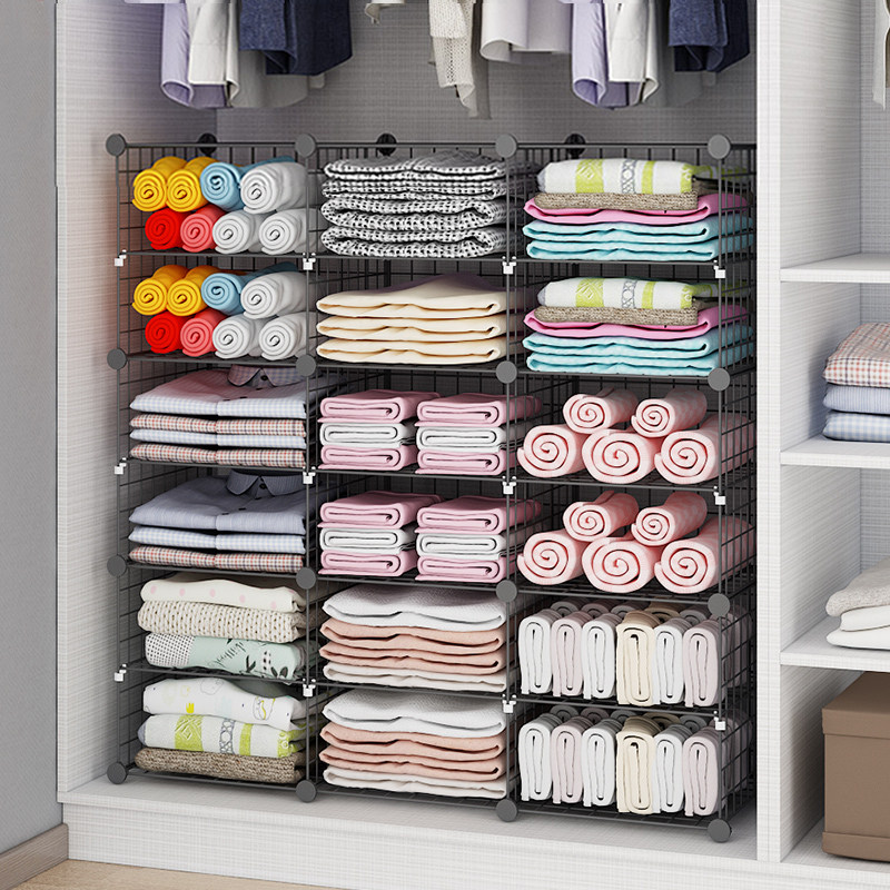 懒人叠衣服收纳神器衣柜分层叠衣板裤子t恤衬衫整理架家用折衣板