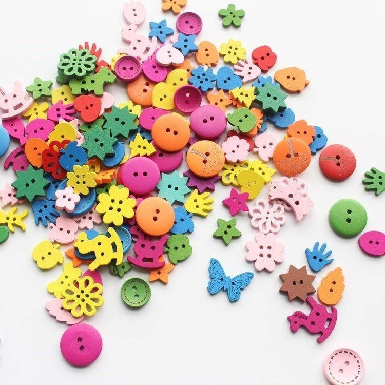 可爱形状状小衣扣裙扣耐用袖扣小扣工具多色纽扣