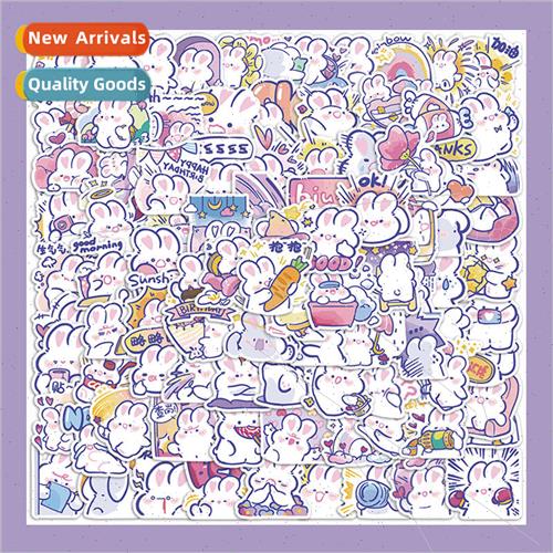 stickers 120 pieces of cute soft cartoon rabbit handbook sti