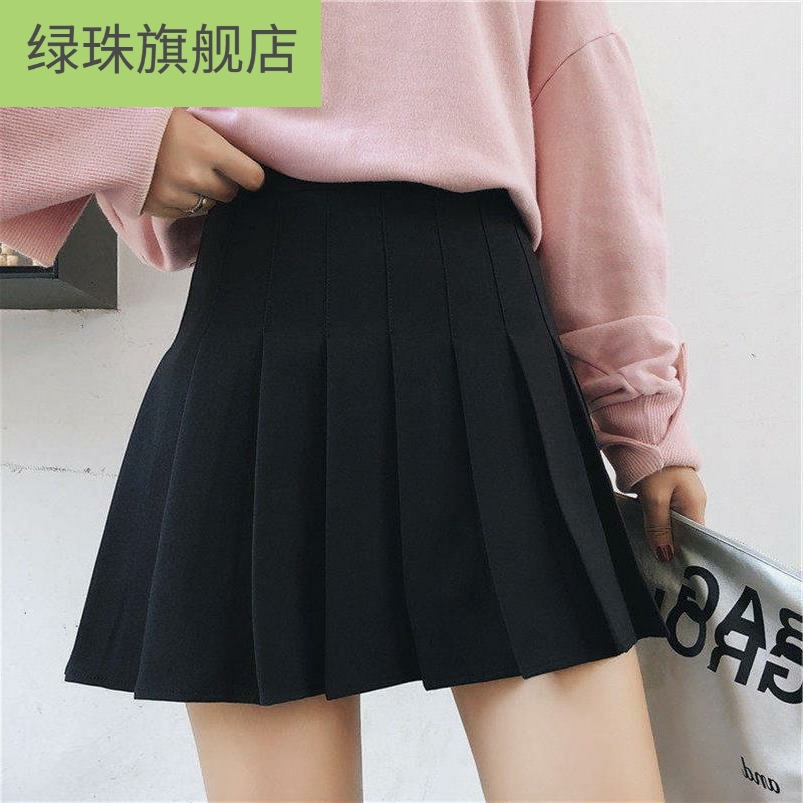 夏季新款ins风高腰学院风灰色百褶裙显瘦A字裙子半身裙短裙女收腰|ruв категории Женская одежда, юбка - от Buy2taobao.com для оказания профессиональной услуги покупки агента Taobao