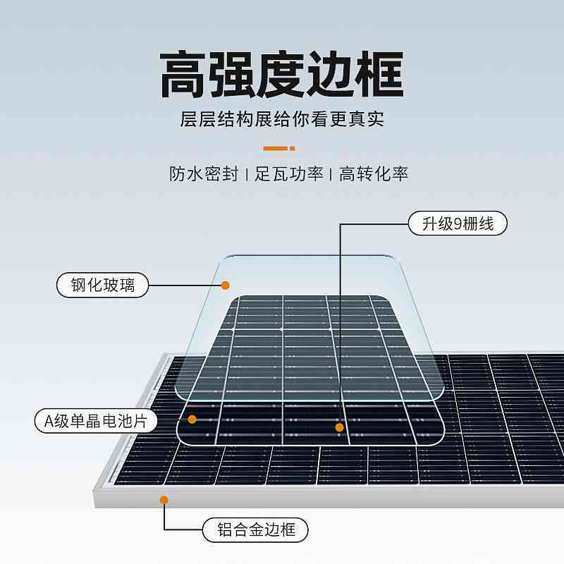 太阳能板20W-540W单多晶电池板18V36V光伏板供电系统太阳能发电板