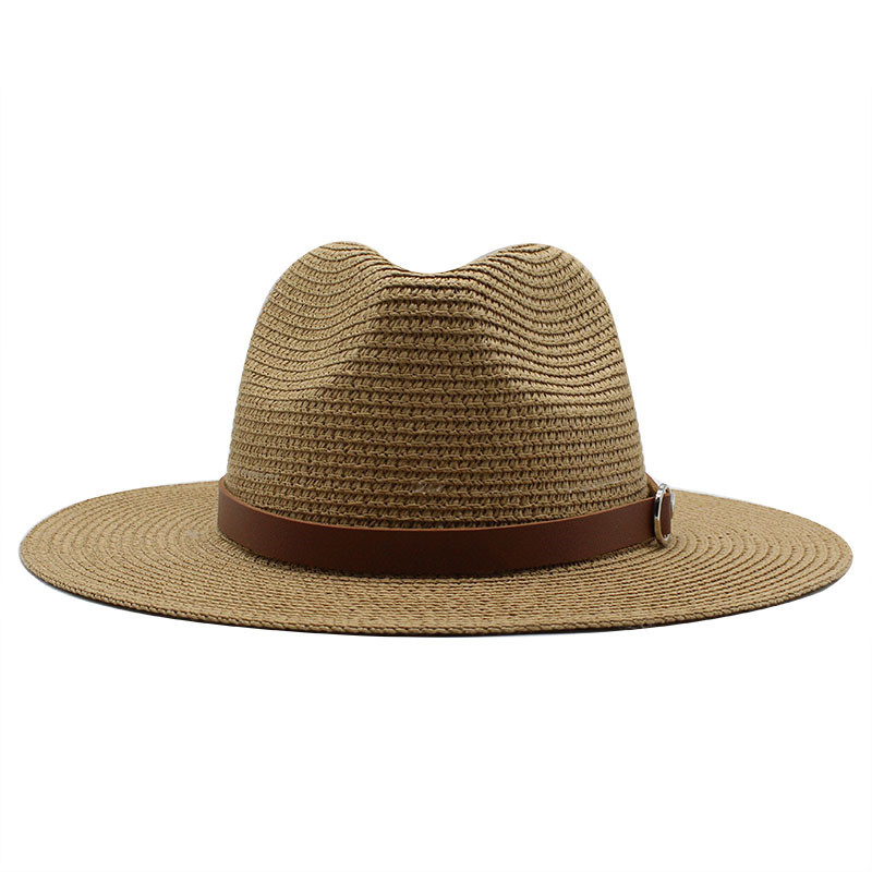 Summer sunscreen travel vacation beach woven cowboy hat草帽