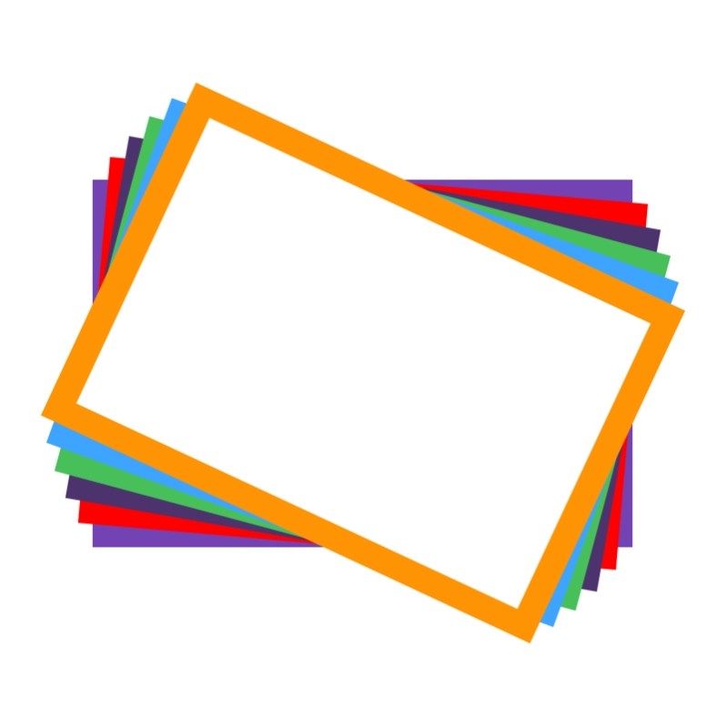 彩色边框卡纸儿童画裱画框简易卡纸裱框黑白加厚圆形硬卡纸绘画纸