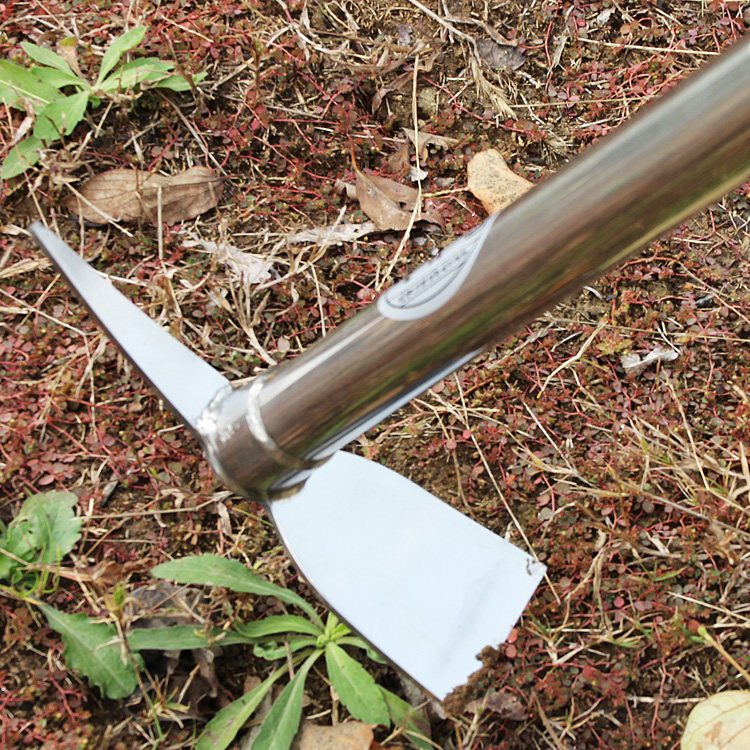 家用园艺不锈钢锄头工具两用锄头家庭种菜种花小洋镐挖土刨坑播种