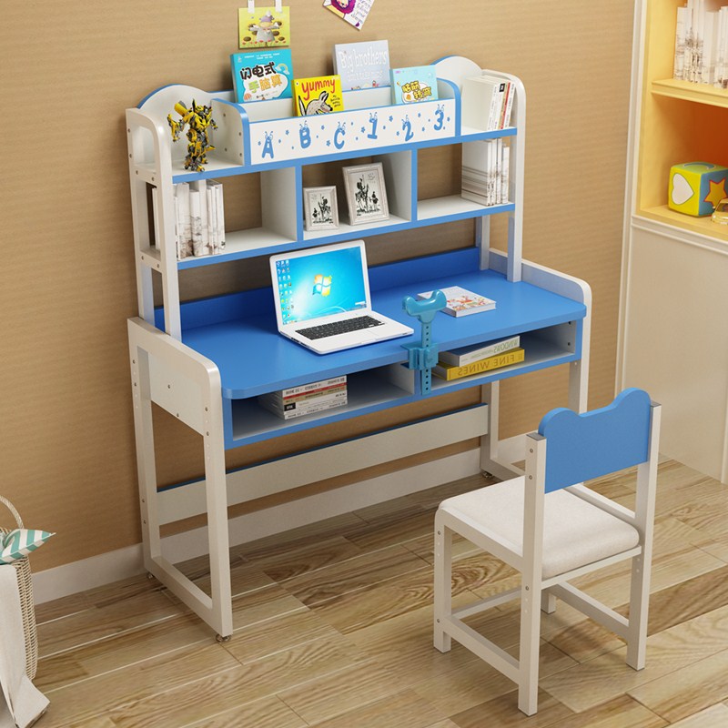 儿童书桌学习桌桌椅套装升降小学生写字桌书架组合课桌简约经济型