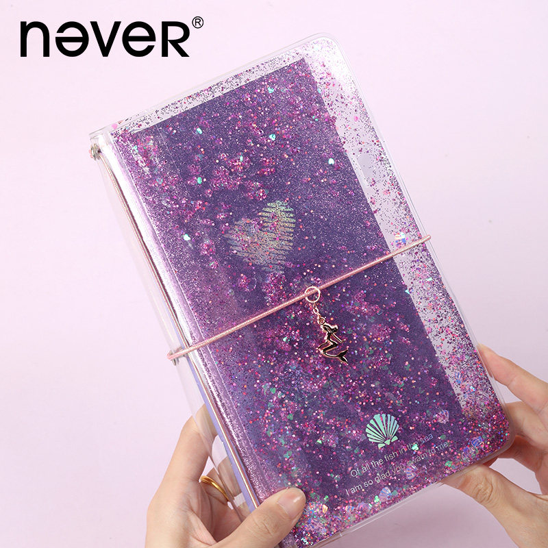 never美人鱼tn手账本流沙少女心手账本简约ins风旅行手帐本可拆卸