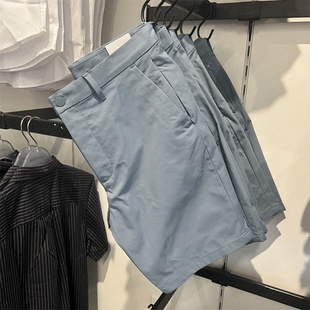 Calvin Klein CK夏季新款男士舒适百搭9英寸休闲速干棉质纯色短裤