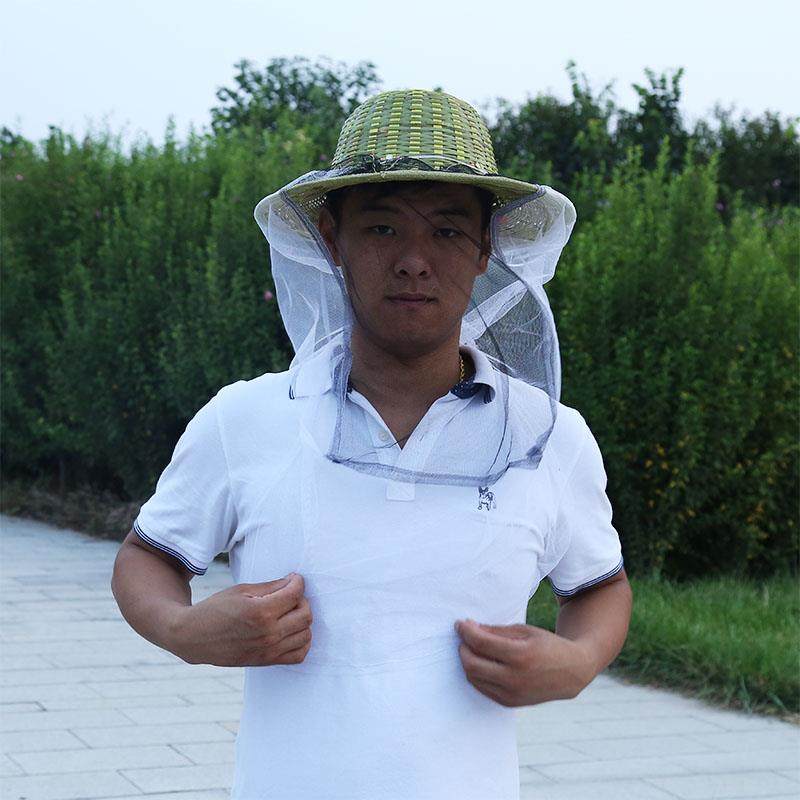 蜂帽 遮脸 专用加厚养峰防峰帽蜜蜂帽头罩防蜂罩网防护冒养蜂帽子