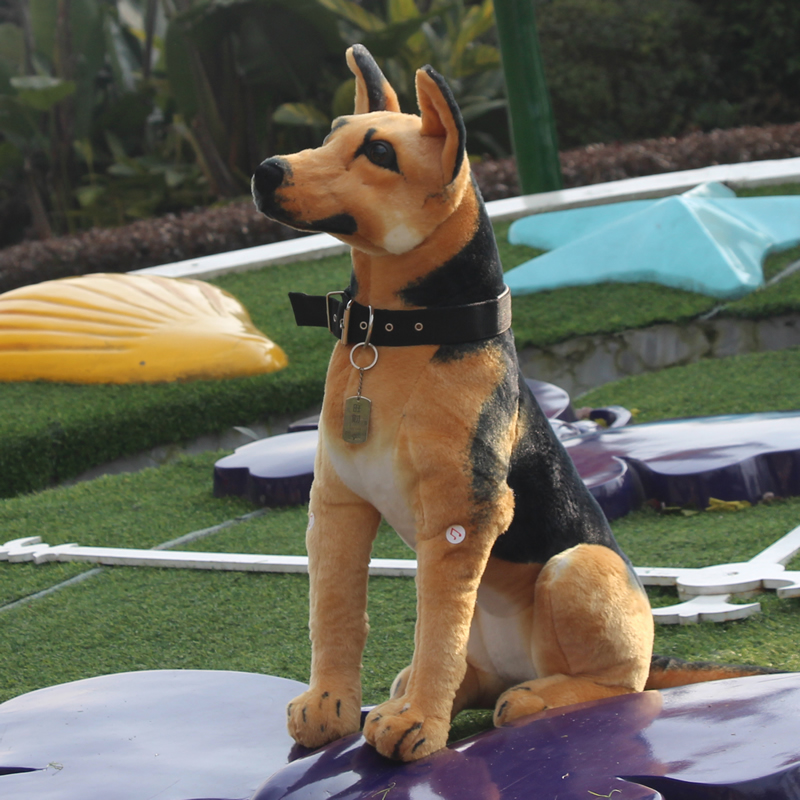 仿真狗德国牧羊犬儿童毛绒玩具公仔玩偶模型情人节生日礼物品会叫