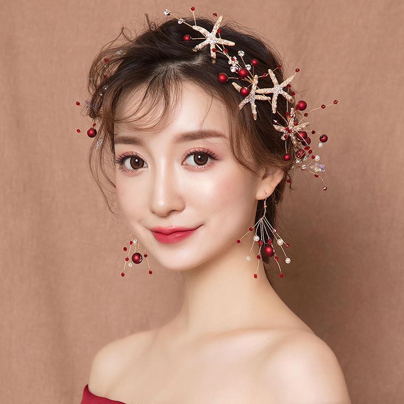 秀禾服头饰新娘2021年新款圆脸